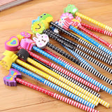 Set of 12 Cartoon Paint Magic Writing Drawing Pencil with Soft Eraser