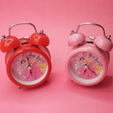 Princess Mini Twin Bell Desk Clock / Alarm Clock