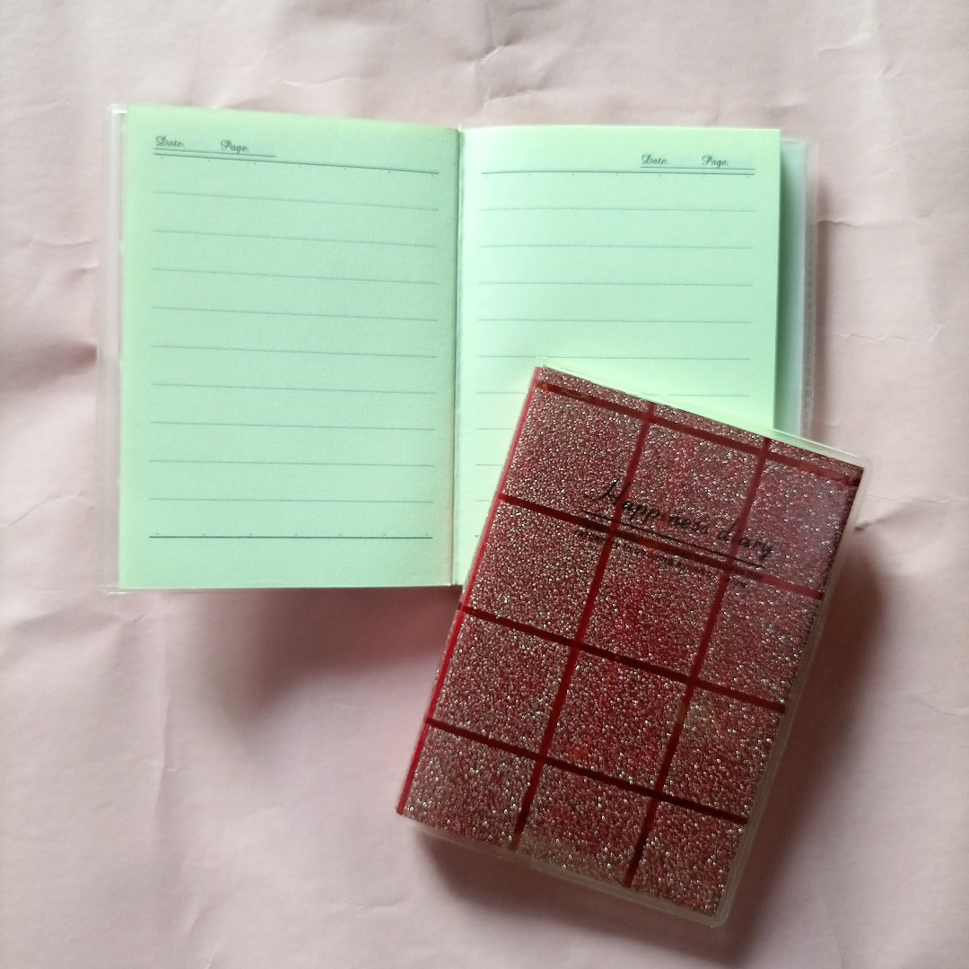 Happiness Glitter Pocket Notebook Journal
