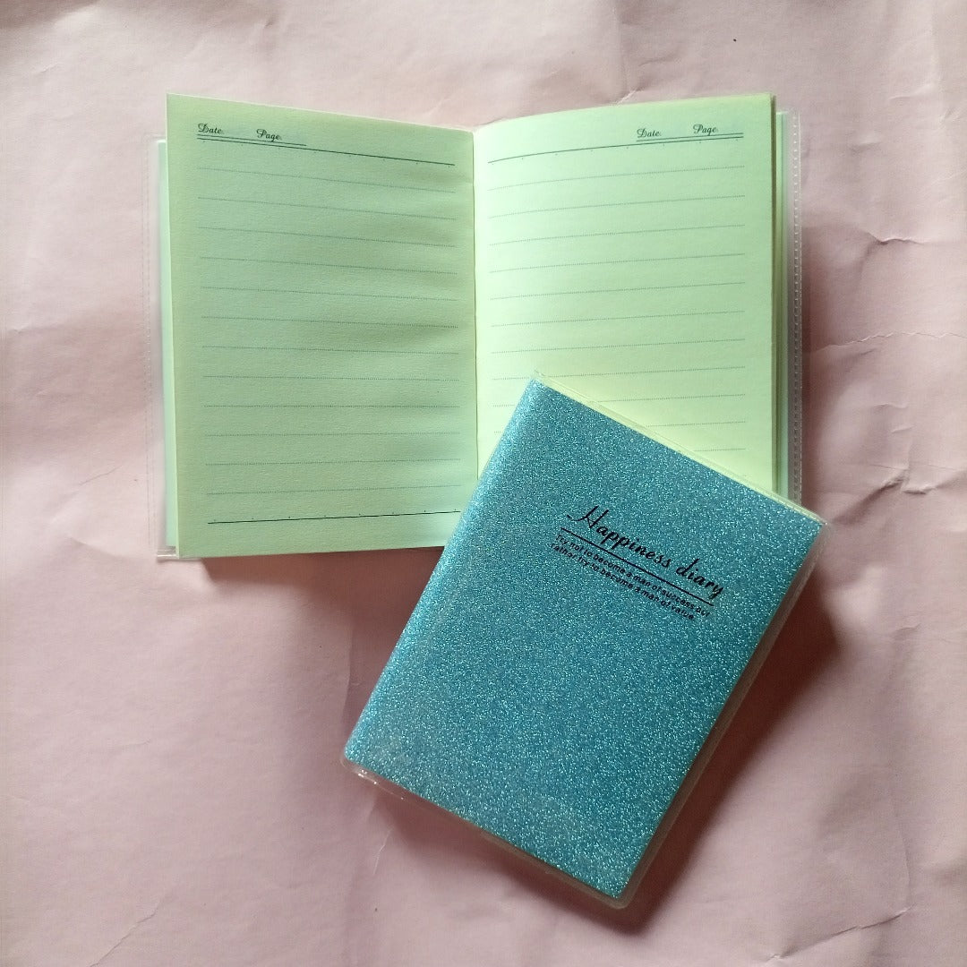 Happiness Glitter Pocket Notebook Journal