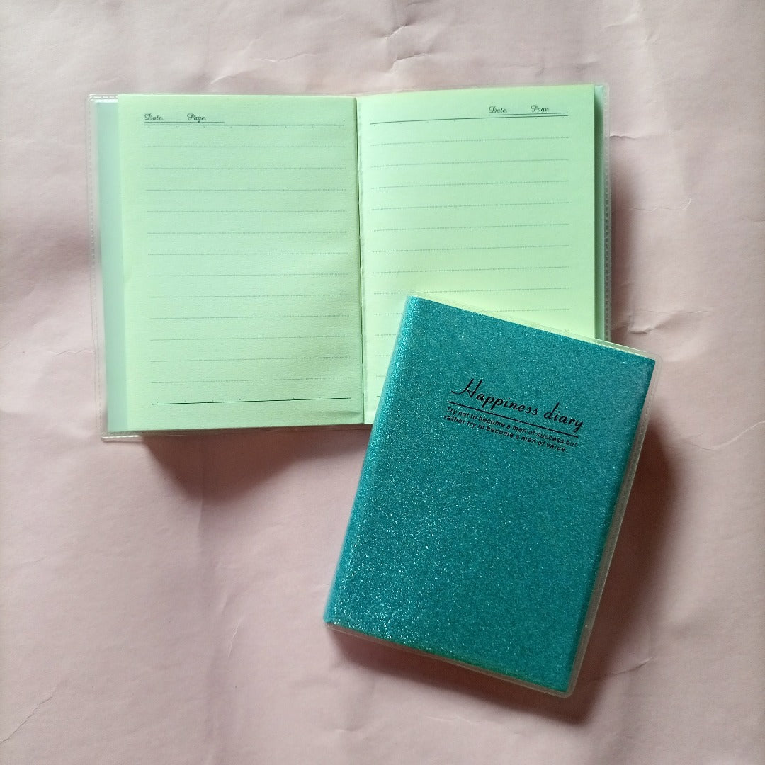 Happiness Glitter Pocket Notebook Journal