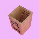 Wooden Craft Desk Pen Pencil Holder