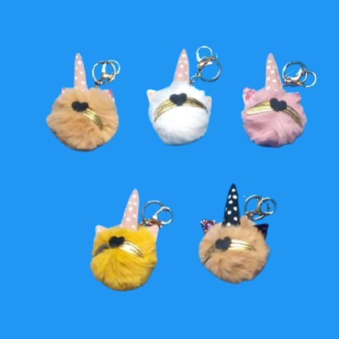 Cute Fuzzy Cat- Key Ring