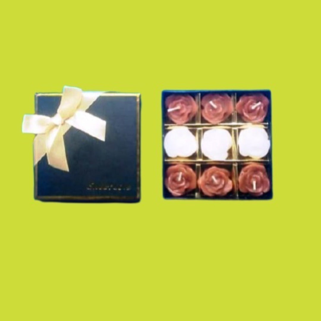 Rose-Shaped Tealight, Fragrance, Floating Candle Gift Box