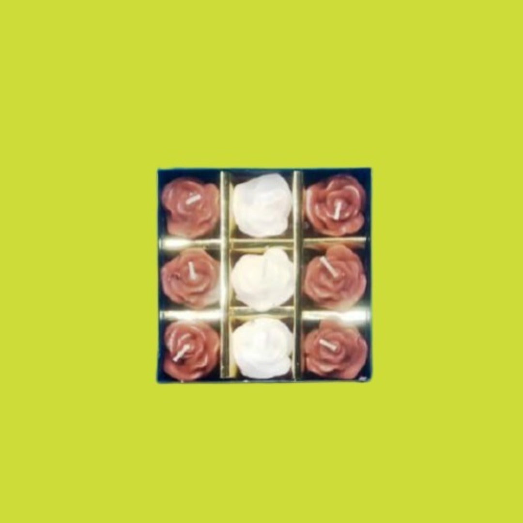 Rose-Shaped Tealight, Fragrance, Floating Candle Gift Box