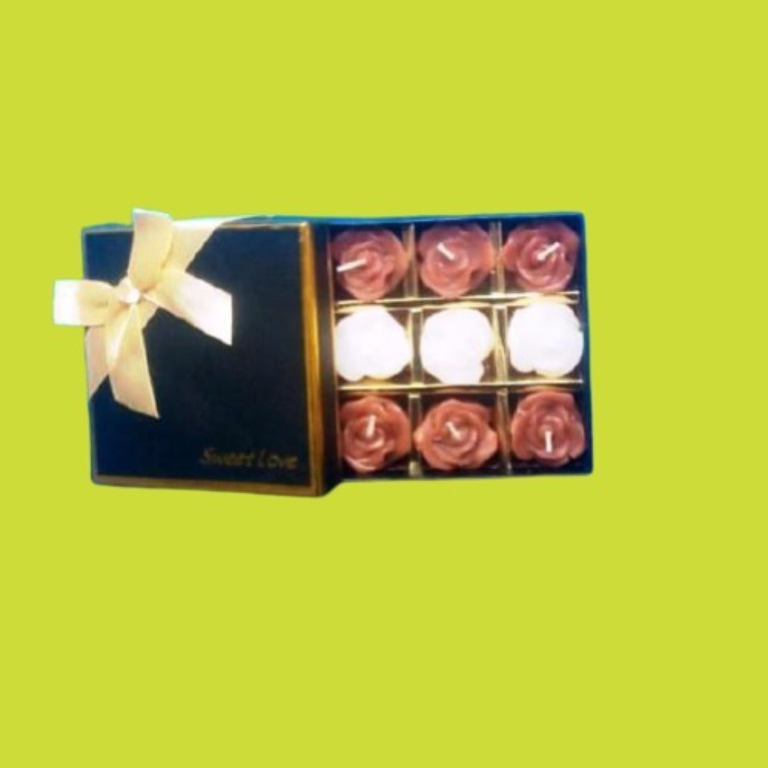 Rose-Shaped Tealight, Fragrance, Floating Candle Gift Box