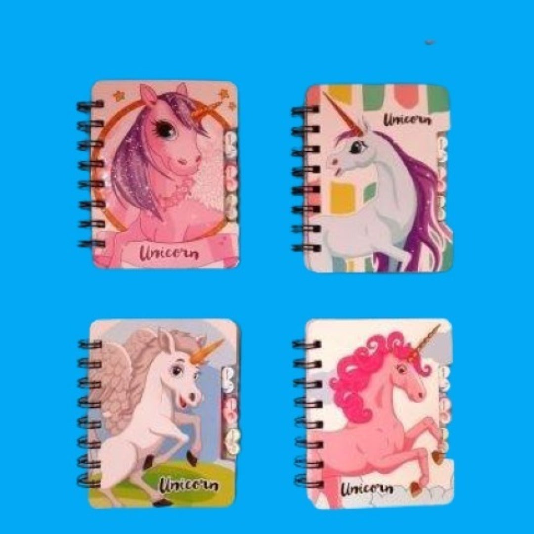 Unicorn Queen Star Hardcover Pocket Spiral Journal
