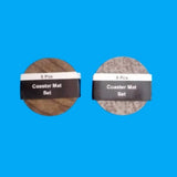 Wooden Texture Cup Coaster Mat Set of 6