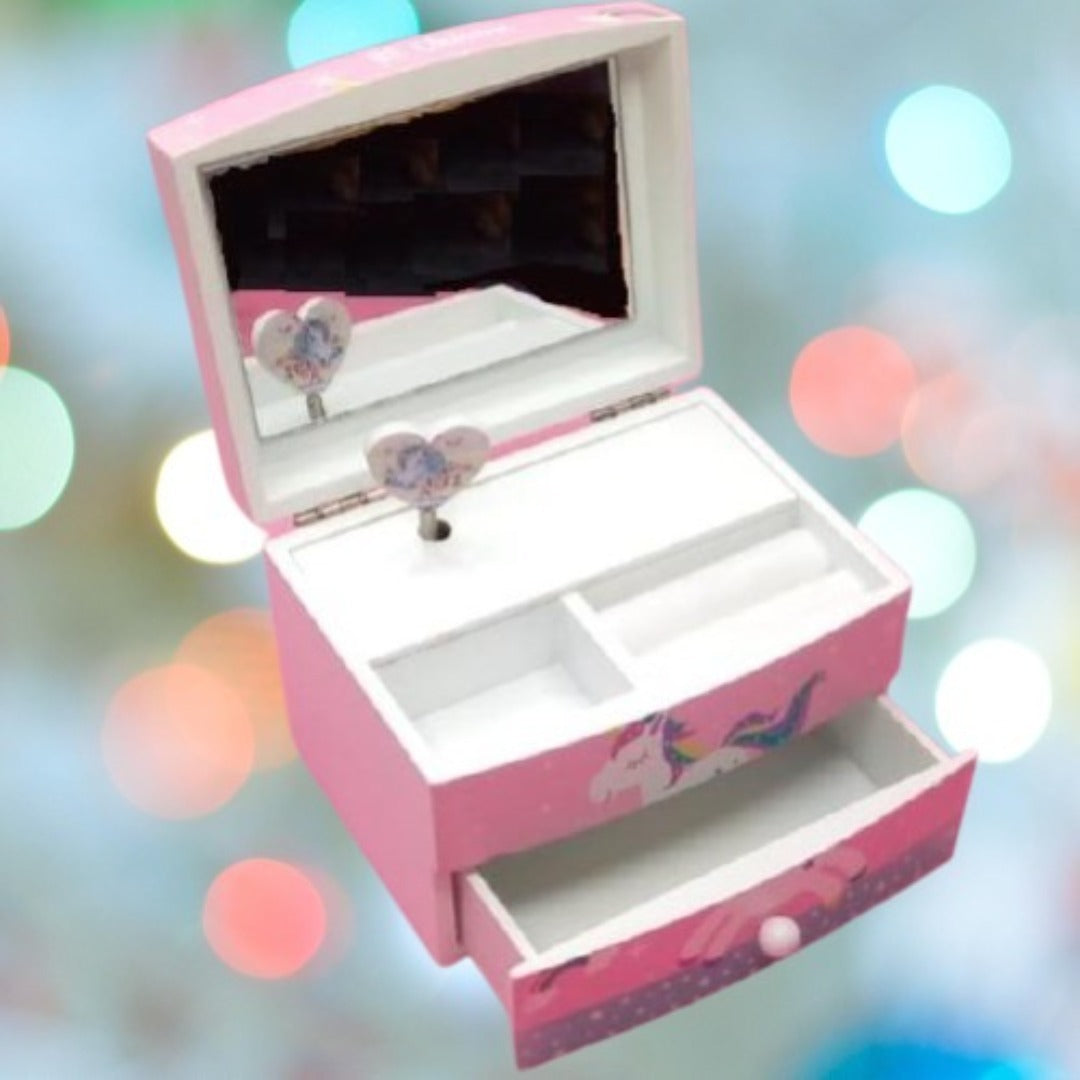 Rainbow Unicorn Musical Jewellery Drawer Chest
