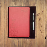 Floral Soft Cover Leather - Diary Set