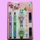 Apple Fountain Ink Pen Set Of 4 FREE Refills