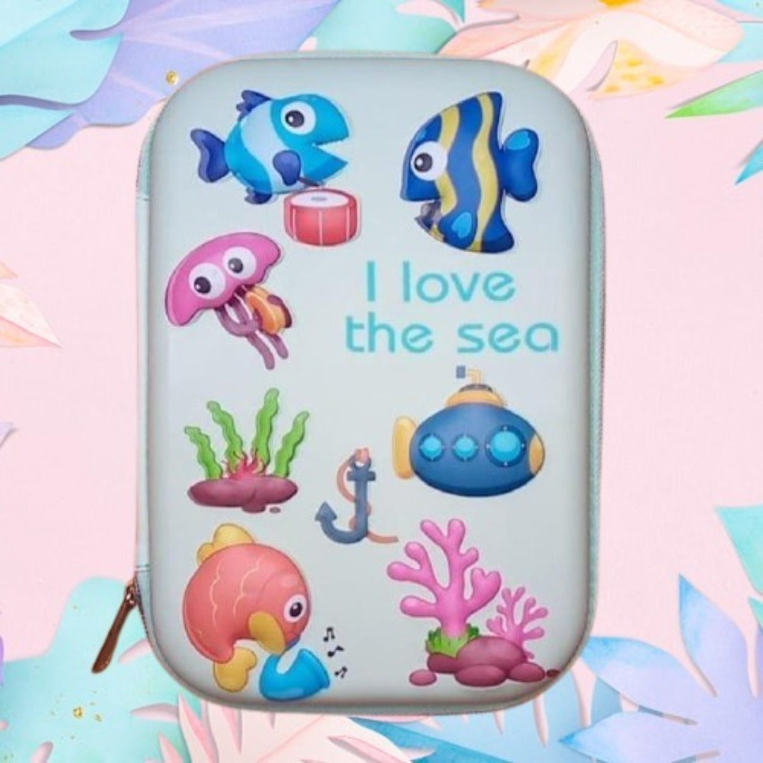 I Love The Sea Hard-case Storage Zip Pouch