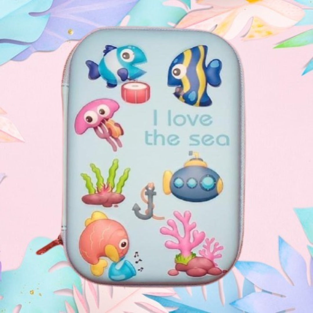 I Love The Sea Hard-case Storage Zip Pouch