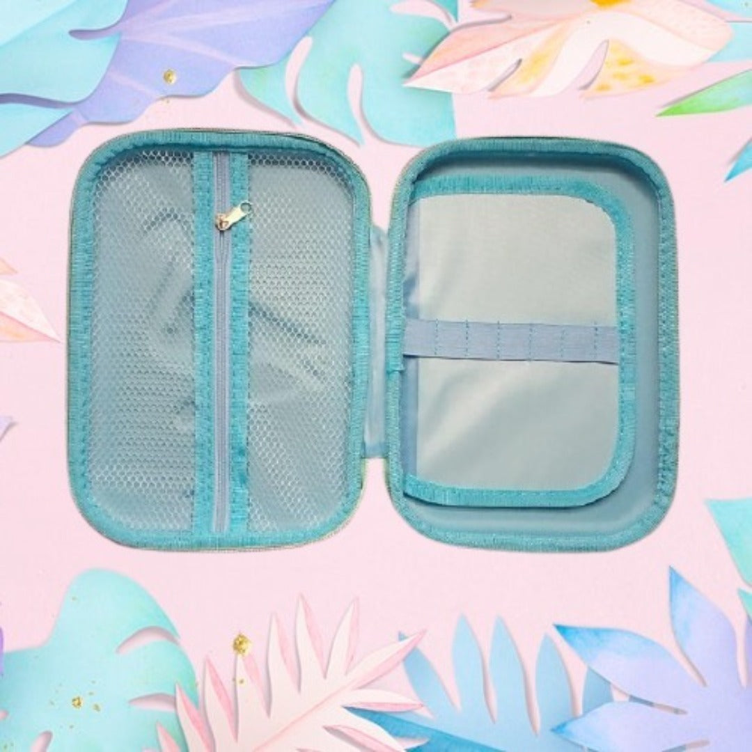 Hello Summer Flamingo Hard-case Storage Zip Pouch