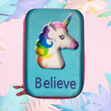 Unicorn Believe Premium Hard case Zip Pouch