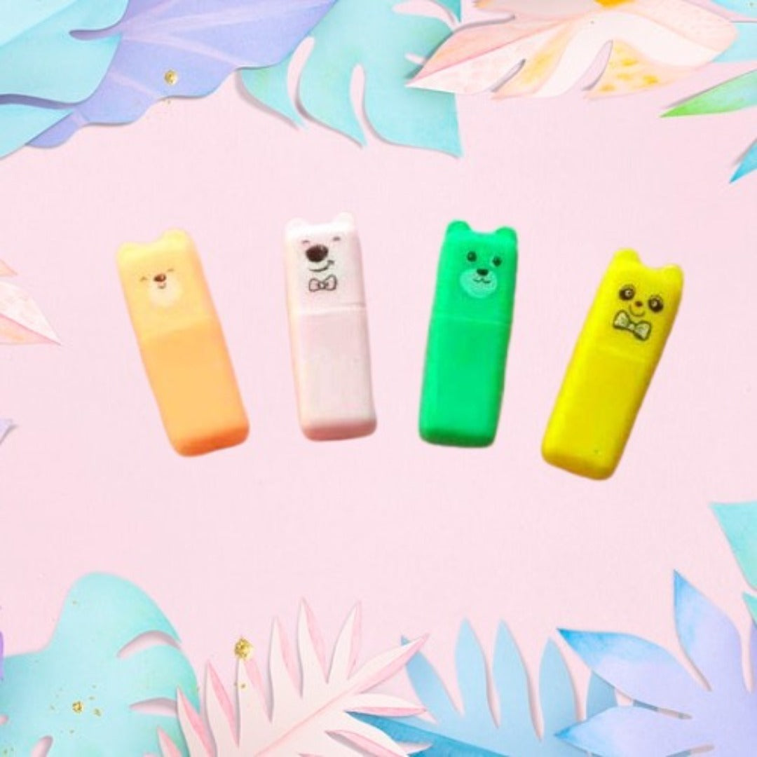 Cute Mini Bear Highlighter Set of 4