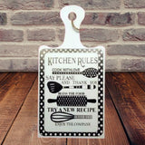 Kitchen Rules - Plaque