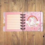 Cute Unicorn Hardcover Pocket Spiral Journal