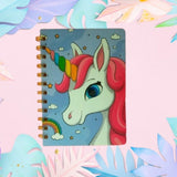 Rainbow Unicorn Eye Spiral Journal
