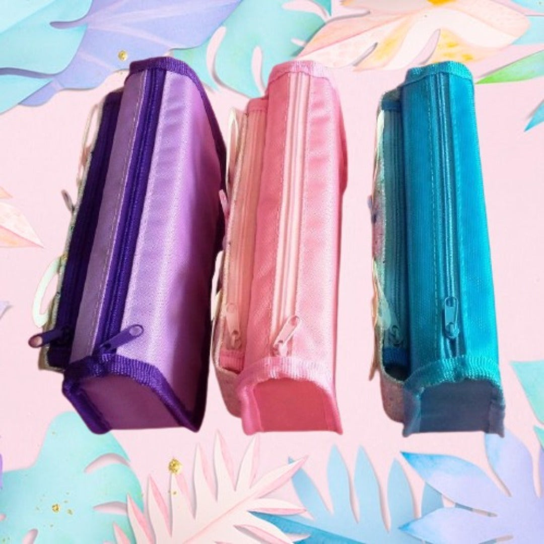 Shine Wings Unicorn Glitter Double Pocket Pouch