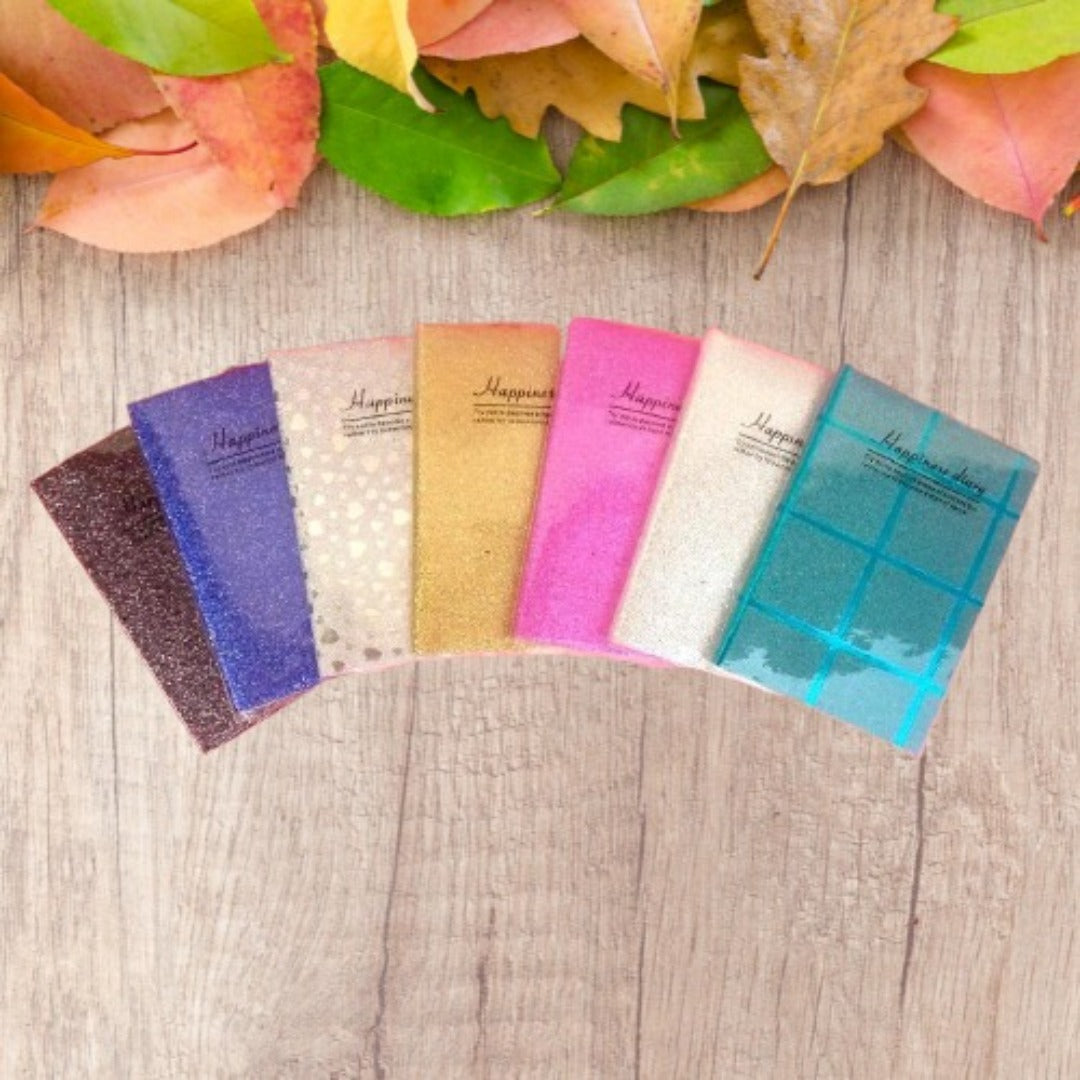 Happiness Glitter Pocket Notebook Journal