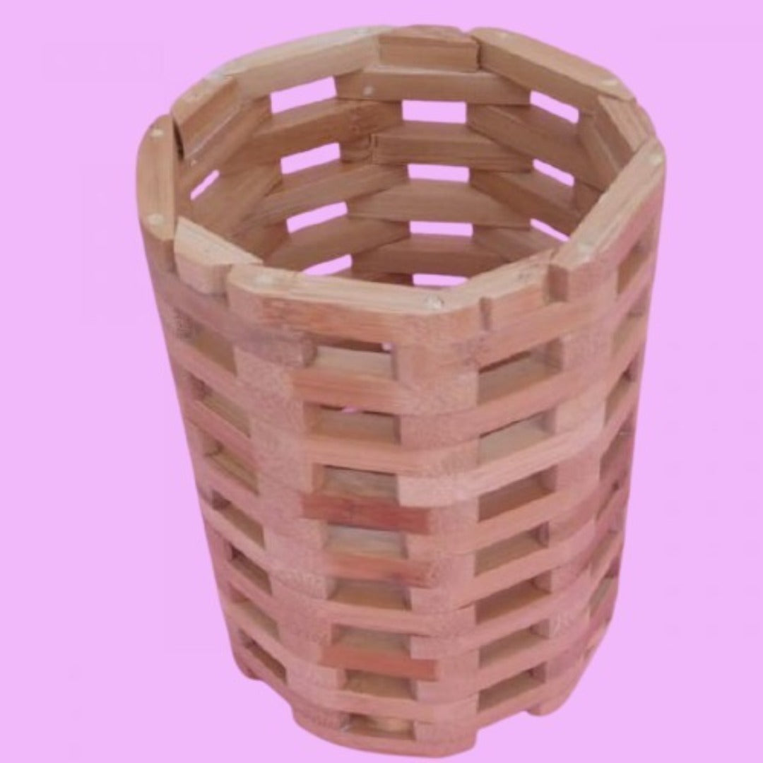 Wooden Bamboo Desk Pen Pencil Holder
