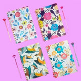 Floral Fantasies Gold Foil Series Spiral Journal
