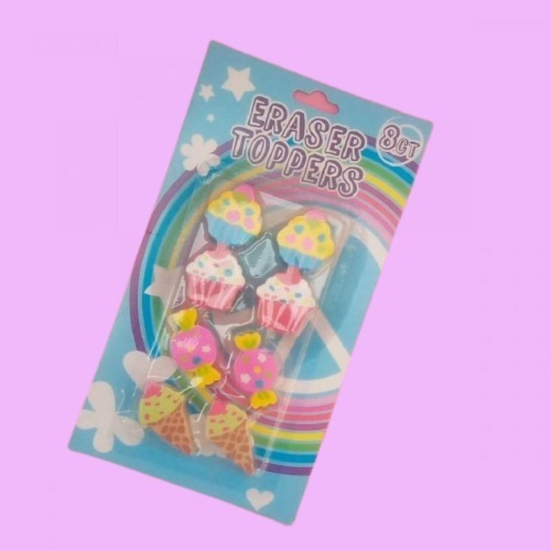 Ice Cream Eraser Topper - Set of 8