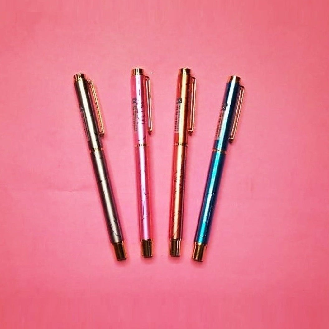 Super Shine Premium Metal Fountain Ink Pen with Self Refill for Ink