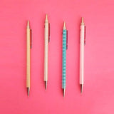 Shiny Silver Circle Metal Automatic Mechanical Pencil 0.5mm
