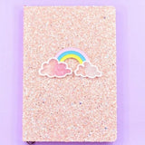 Rainbow Glitter – Hard Cover Journal /Notebook