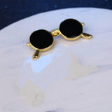 Retro Shades Black Enamel Pin