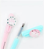 Flamingo Fountain Ink Pen Set Of 2 With 4 Free Refills