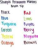 Sharpie Brush Tip 12-Marker Set