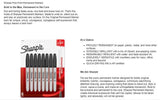 Sharpie Fine Point Permanent Markers, Black, 8 Count