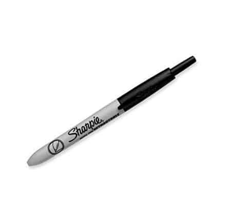 Sharpie® Retractable Permanent Markers, Ultra-Fine Point, Black, Pack Of 3 Markers
