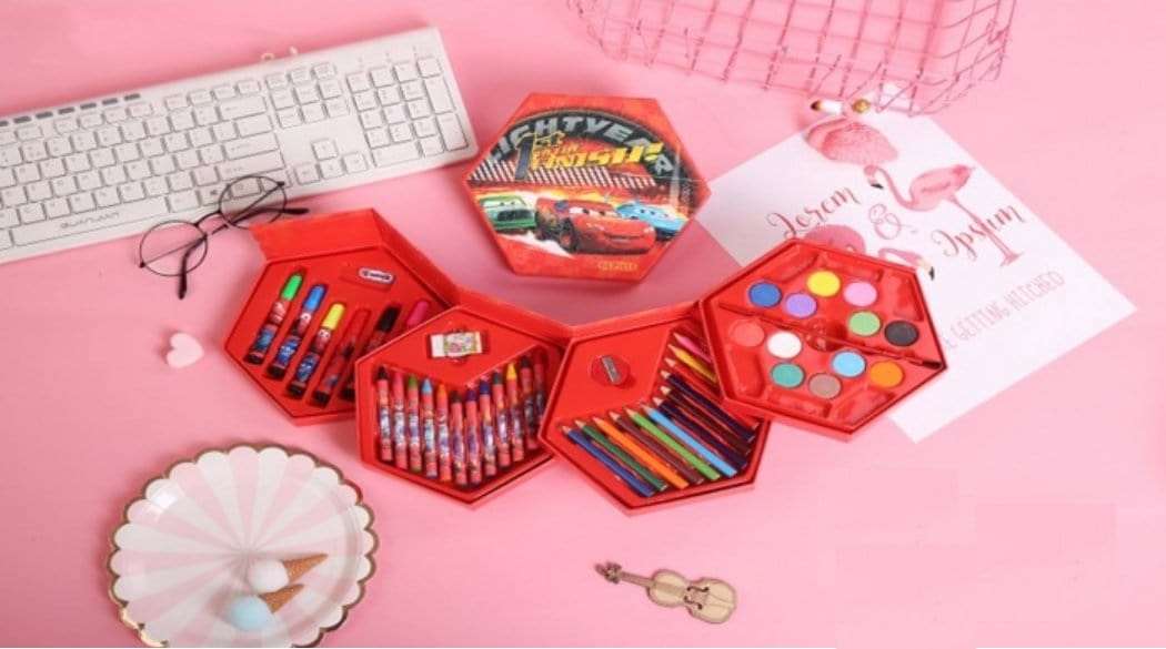 Sketch Pens, Crayons, Pencils and Water Colors Box-46 Pieces