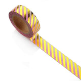 Stripes Gold Foil Pink Washi Tape