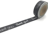 Thank You Black & White Washi Tape