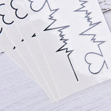 Black Heart Wave Temporary Tattoo Style 2