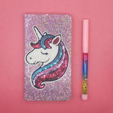 Unicorn Sequin Hardcover Notebook/Diary With Glitter Pen