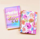 Fantasy Floral & Blessed  Gold Foil - Journal