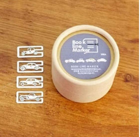 Elements Mini Metal Book Line Marker / Bookmarks Set of 4