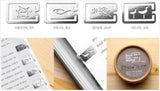 Elements Mini Metal Book Line Marker / Bookmarks Set of 4