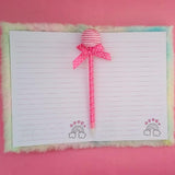 Rainbow Unicorn Fluffy Water Glitter - Stationery Set