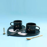 Swan Heart Mug Set-Dark Green