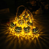 Golden Metal Ball - Fairy Lights