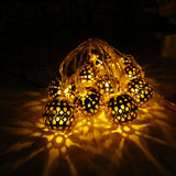 Golden Metal Ball - Fairy Lights