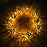 Golden Metal Ball - Fairy Lights