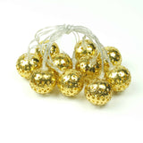Golden Metal Ball - Fairy Lights